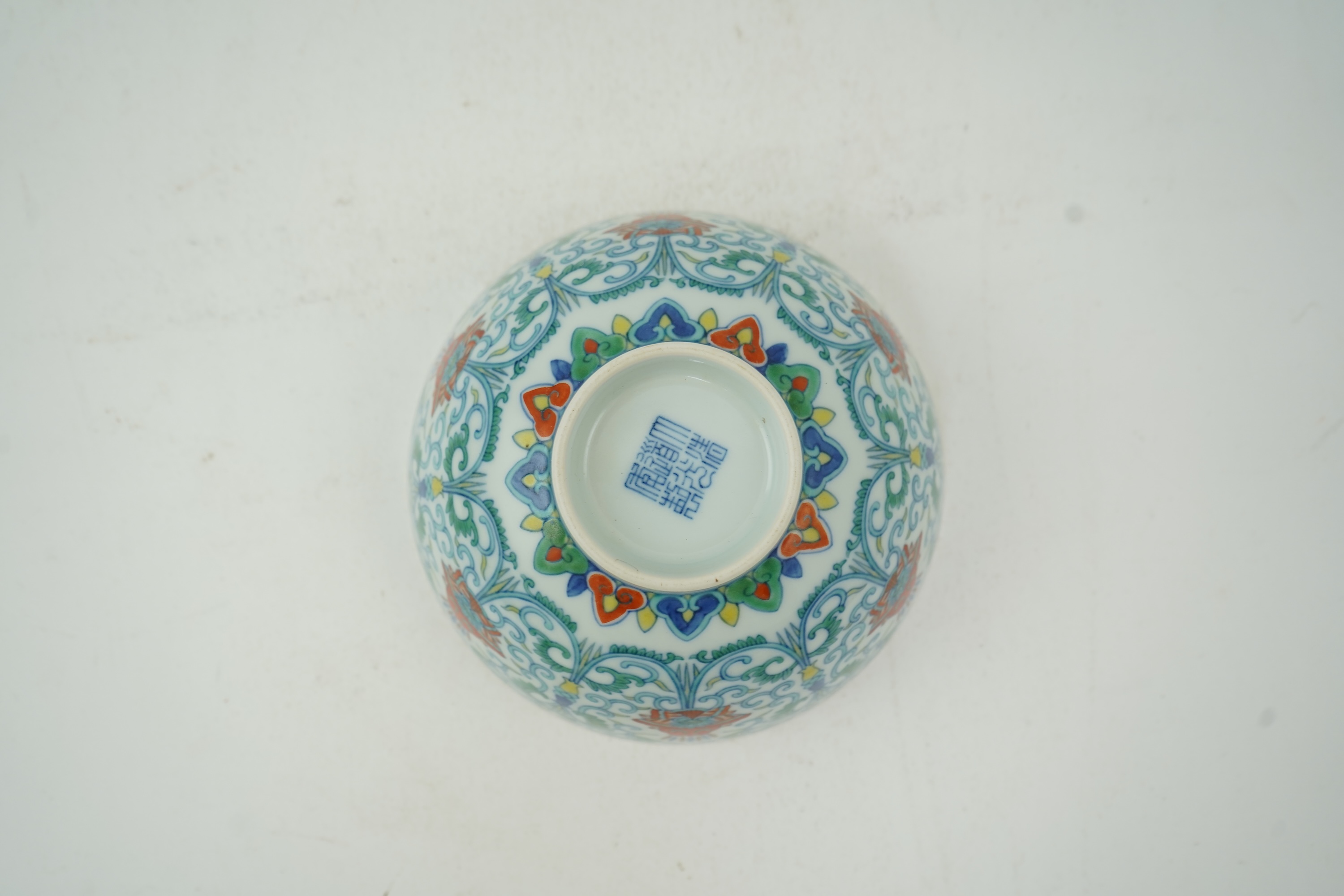 A Chinese doucai bowl, Daoguang mark but later, 14.3cm diameter